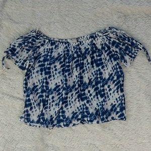 Tie-dye crop top blue/pink/white size M -fits xs-s